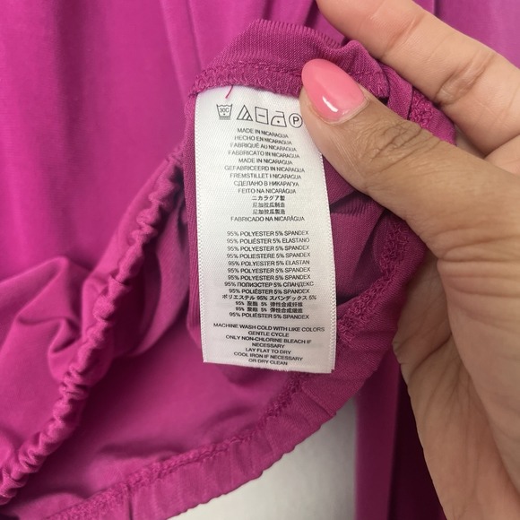 Michael Kors Women Fuchsia Pink Long Sleeve Blouse Gold‎ Chain Embellished Small - Picture 6 of 11